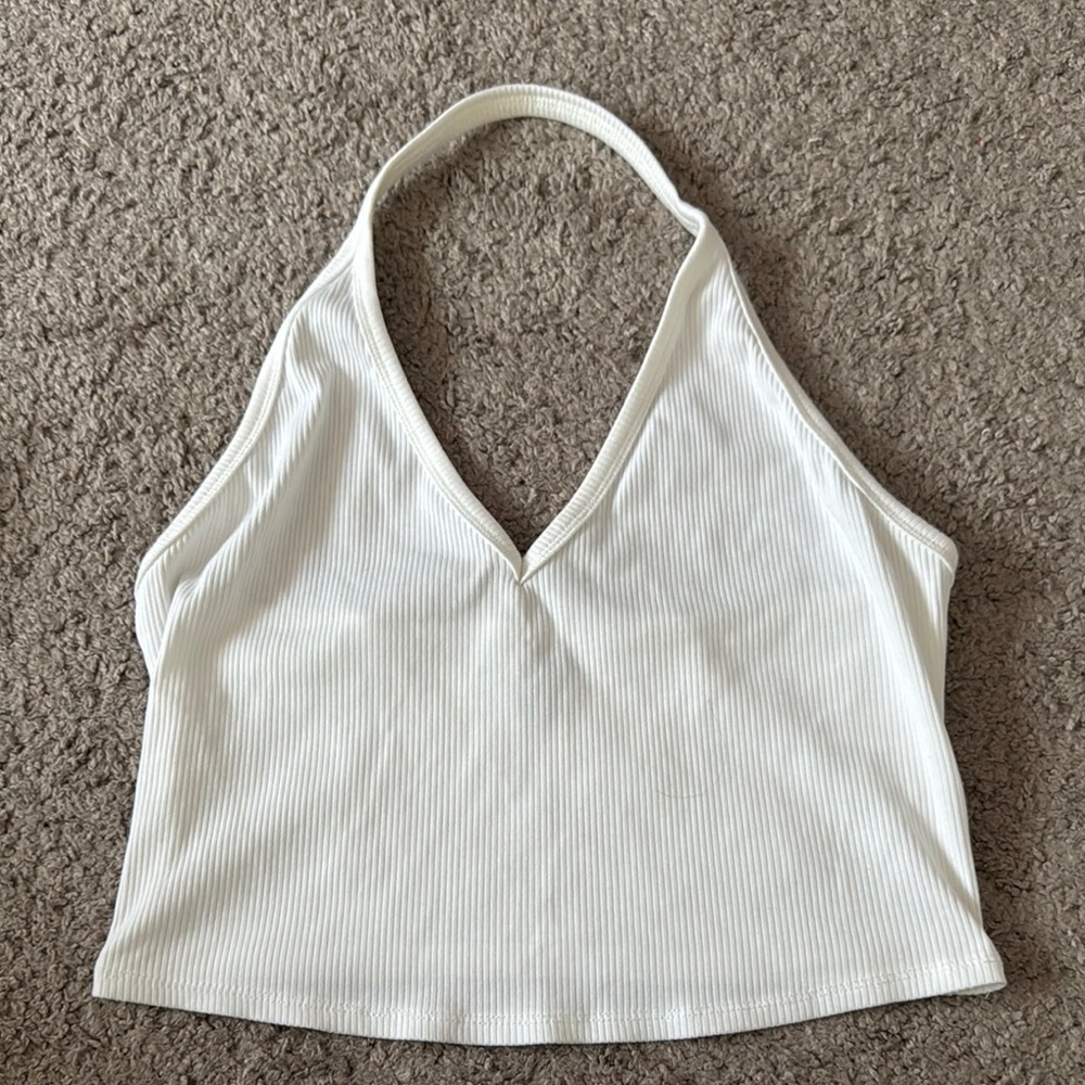 Wild Fable White Ribbed Tank Top